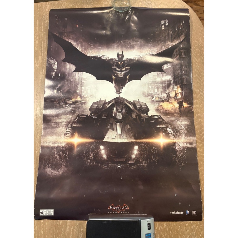 Batman Arkham Knight Video Game Poster 24x36 Batmobile Rocksteady DC Comics Art